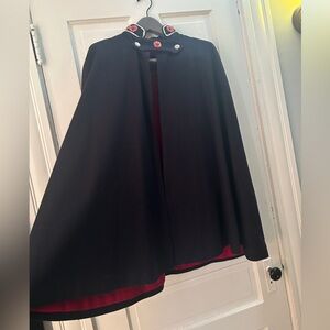 WW2 NURSE CAPE WITH EMBELLISHMENTS AND INTERIOR MONOGRAM